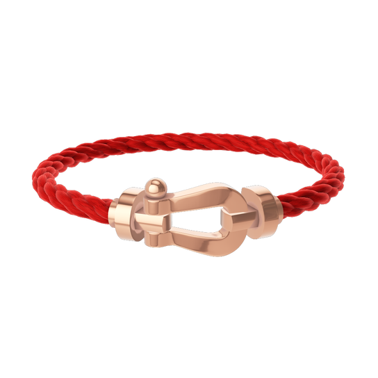 Force 10 Large Rose Gold Cable Bracelet image number 0